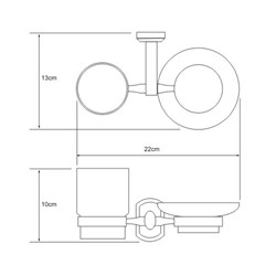 Держатель стакана и мыльницы Wasserkraft Oder K-3026 - фото 85412