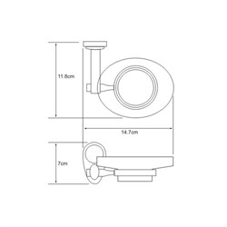 Мыльница стеклянная Wasserkraft Main K-9229 - фото 85466