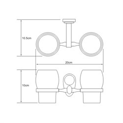 Подстаканник двойной Wasserkraft Main K-9228D - фото 85469