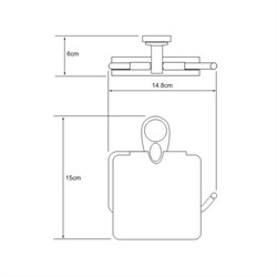 Держатель туалетной бумаги с крышкой Wasserkraft Main K-9225 - фото 85484