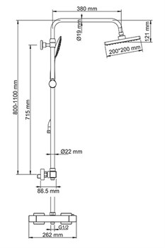 Душевая стойка Wasserkraft A15502 Thermo - фото 85542