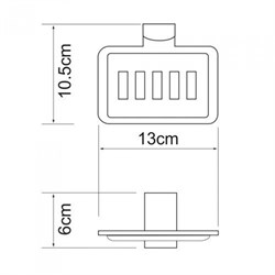 Мыльница решетка Wasserkraft Leine K-5069WHITE - фото 85628