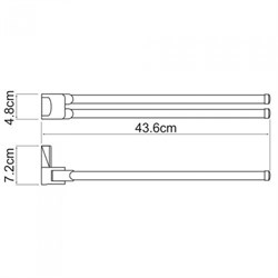 Держатель полотенец, рога Wasserkraft Leine K-5031WHITE - фото 85640