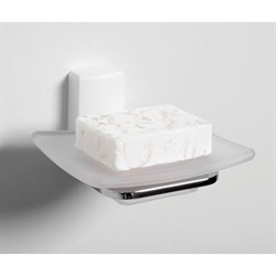 Мыльница стеклянная Wasserkraft Leine K-5029WHITE - фото 85642