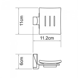 Мыльница стеклянная Wasserkraft Leine K-5029WHITE - фото 85643