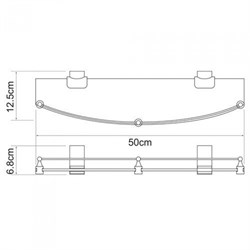 Полка стеклянная Wasserkraft Leine K-5024WHITE - фото 85655