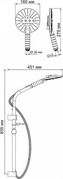 Душевая стойка Wasserkraft A044 - фото 85674