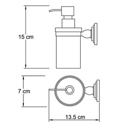 Дозатор жидкого мыла Wasserkraft Isar K-7399 - фото 85741