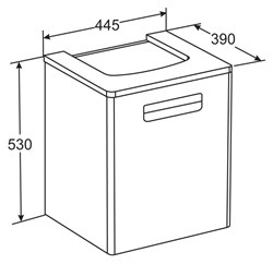 Тумба под раковину Roca Gap 45 фиолетовый ZRU9302743 - фото 85832