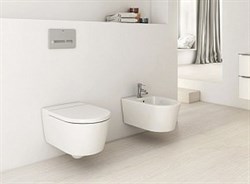 Биде подвесное Roca Inspira round 357525000 с крышкой - фото 85975