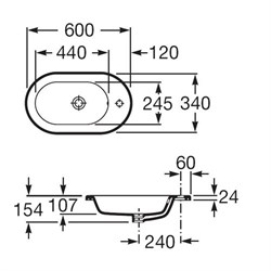 Раковина Roca Meridian 32724E000 - фото 86784