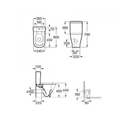 Унитаз-компакт Roca Gap безободковый 34273700H - фото 86840