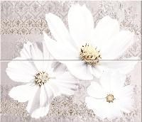 Sfumato Grey Floret панно (компл 2 шт) 50.5x20.1