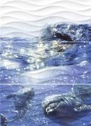 WA2T123D Wave Dolphins Панно 44x60