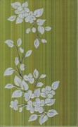 Декор Цветы на темном фисташковый 25x40