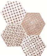 Marrakech Mosaic Granate Hexagon Декор