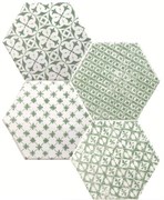 Marrakech Mosaic Verde Hexagon Декор