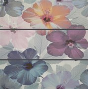 COMP.AZUL/GRIS/MALVA HIBISCUS III, 75x75
