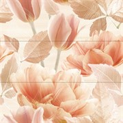 Tulipan 3 berna crema Панно (из 3х плиток) 75x75