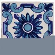 Декор Dec. Flor Azul Prov.Blanco 13*13
