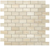 Supernova Onyx Ivory Chiffon Brick Mosaic 30,5x30,5