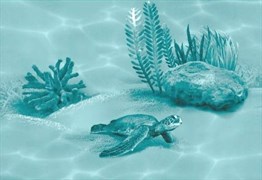 Декор Водоросли 2Ч (черепаха) 364*249 мм (вторая часть панно)