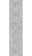 CE5R492 Carrara бордюр пол сер вензеля 10,7х44