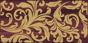 Ampir Декор бордо 25х50