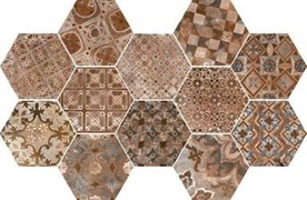 Плитка Epoca Decoro cementine Cotto scuro 21x18 R55V
