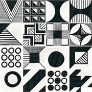 Декор Metro Patchwork B&amp;W 7,5х15