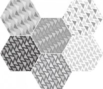 Декор Hexatile Lovely B&W 17,5х20