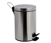 Мусорное ведро 5л. Wasserkraft K-665 с педалью, крышка с микролифтом, нержавеющая сталь "матовый хром"
