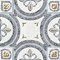 CE6G493 Carrara вставка пол сер медальон 10,7х10,7